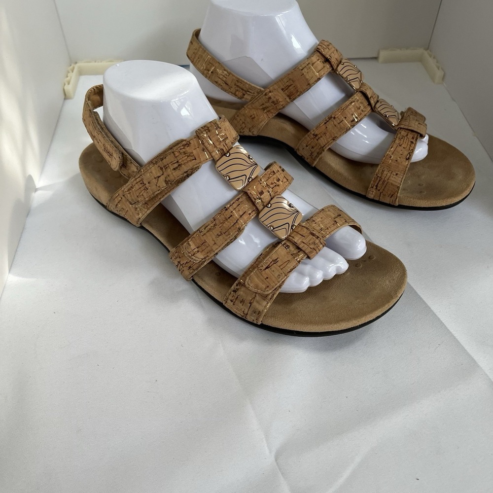 Vionic Women's Amber Sandals Gold Cork Size 9